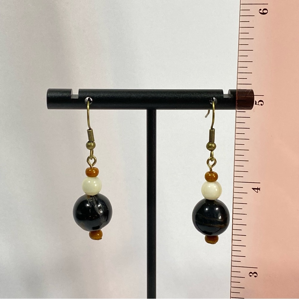 ‘Stars in the Desert’ Glass Bead Earrings Handmade - Picture 4 of 4